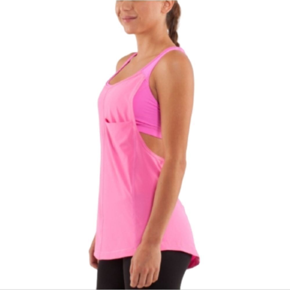 Lululemon Run For Your Money Built-in Bra Tank in Pow Pink Light Size 6